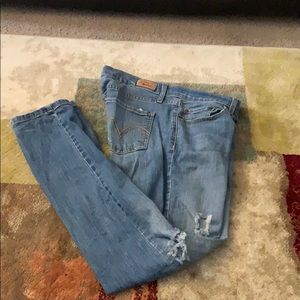 Distressed Levi jeans